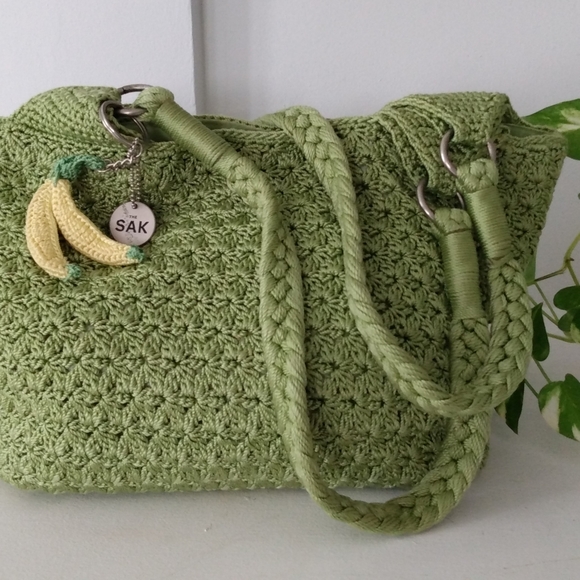 💚 The Sak Medium Shoulder Bag Lime Green 🍏 - Picture 7 of 10
